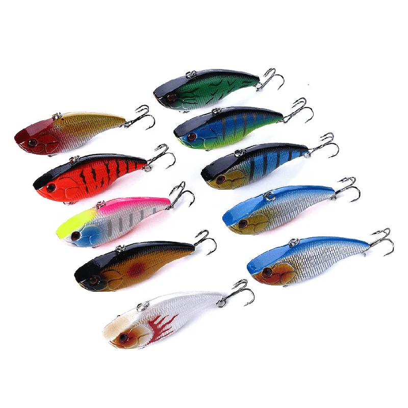 ZANLURE 10Pcs/Set 7.5Cm 18G Plastic Jigs Wobblers Baits VIB Fishing Lure Artificial Hard Baits