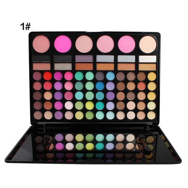 78 Colors Eyeshadow Palette Blusher Contour Powder Lip Gloss Eye Shadow Makeup Set