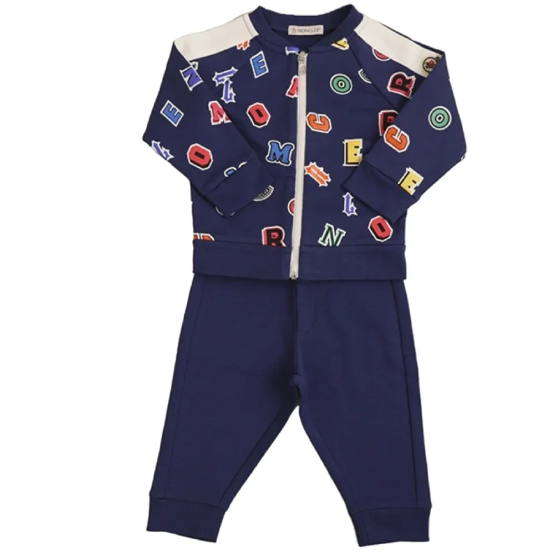 Moncler T-Shirt and Shorts Set Dark Blue