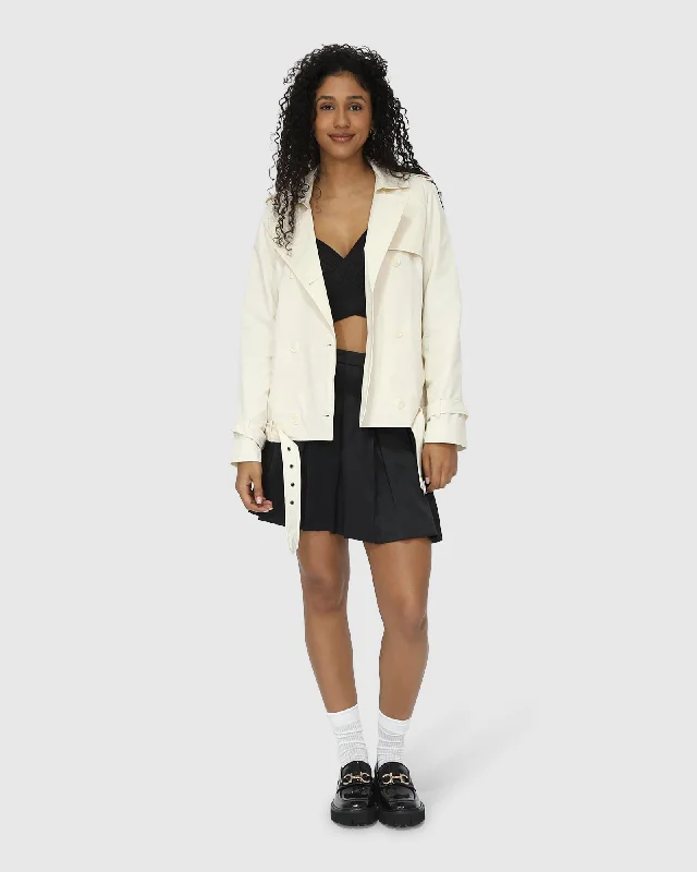 Cool Nights Cropped Trench Coat