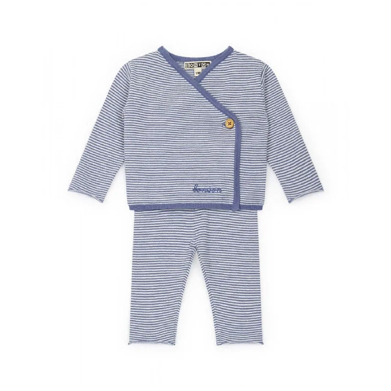 BONTON Rayure Bleue Dipsy Set