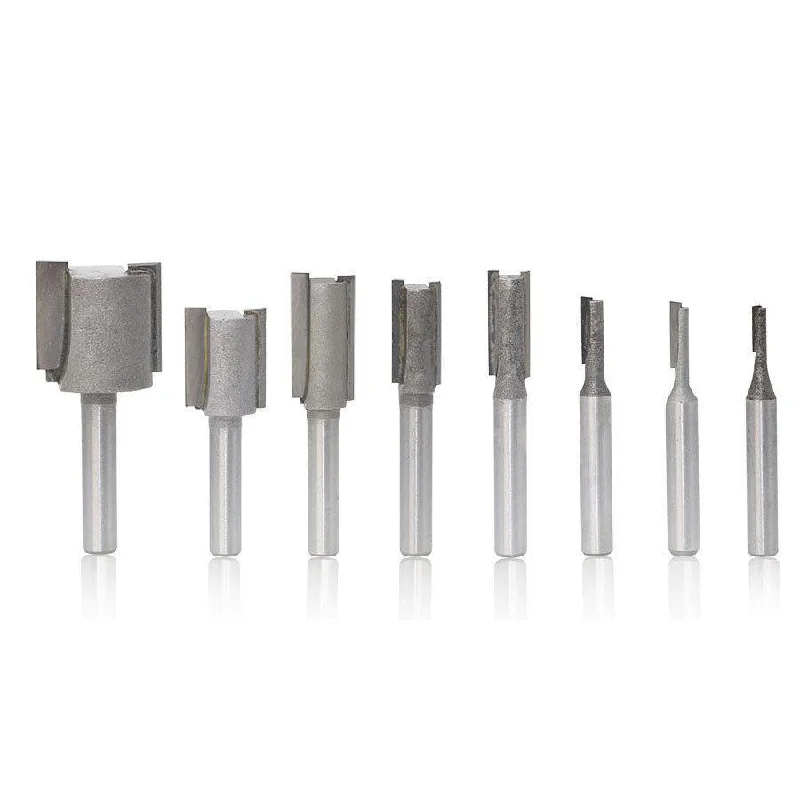 1/4 Inch Shank Straight Woodworking Router Bit Set Carpenter Milling Cutter