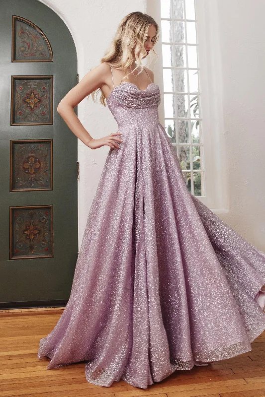 Cinderella Divine CD252 Sparkling Long Evening Prom Gown Lavender