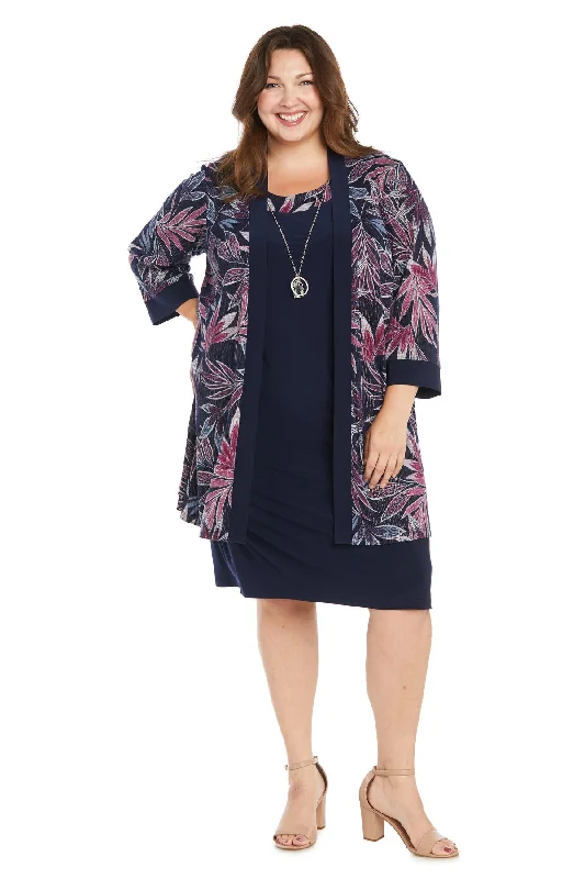 R&M Richards 3206W Short Jacket Mother of the Bride Plus Size Dress