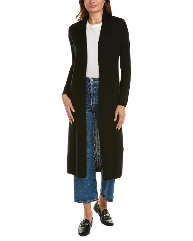 sofiacashmere Extra Long Wool & Cashmere-Blend Duster