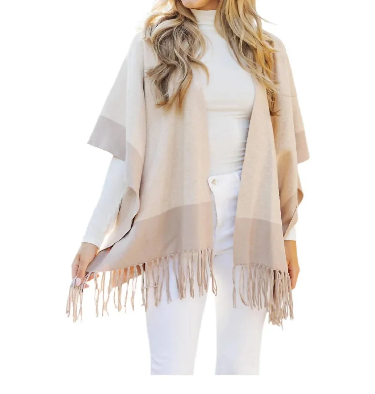 The Paris Cardigan In Cream/taupe