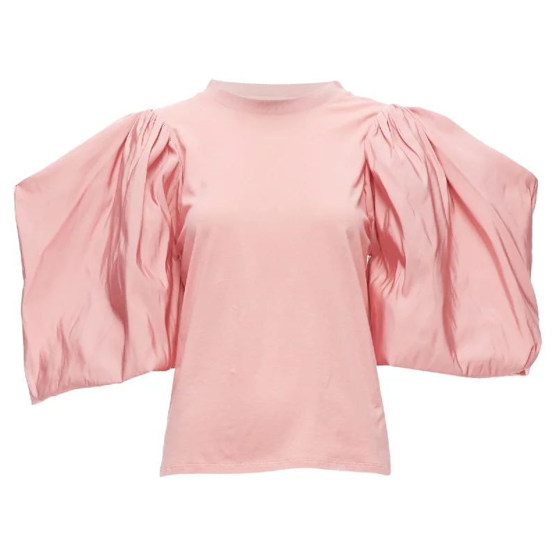 Alexander Mcqueen Dramatic Puff Sleeve Cotton Tshirt