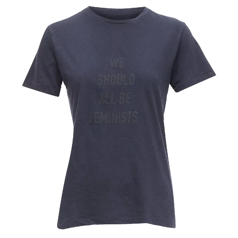 Christian Dior We Should All Be Feminists Washed Cotton Linen Tshirt