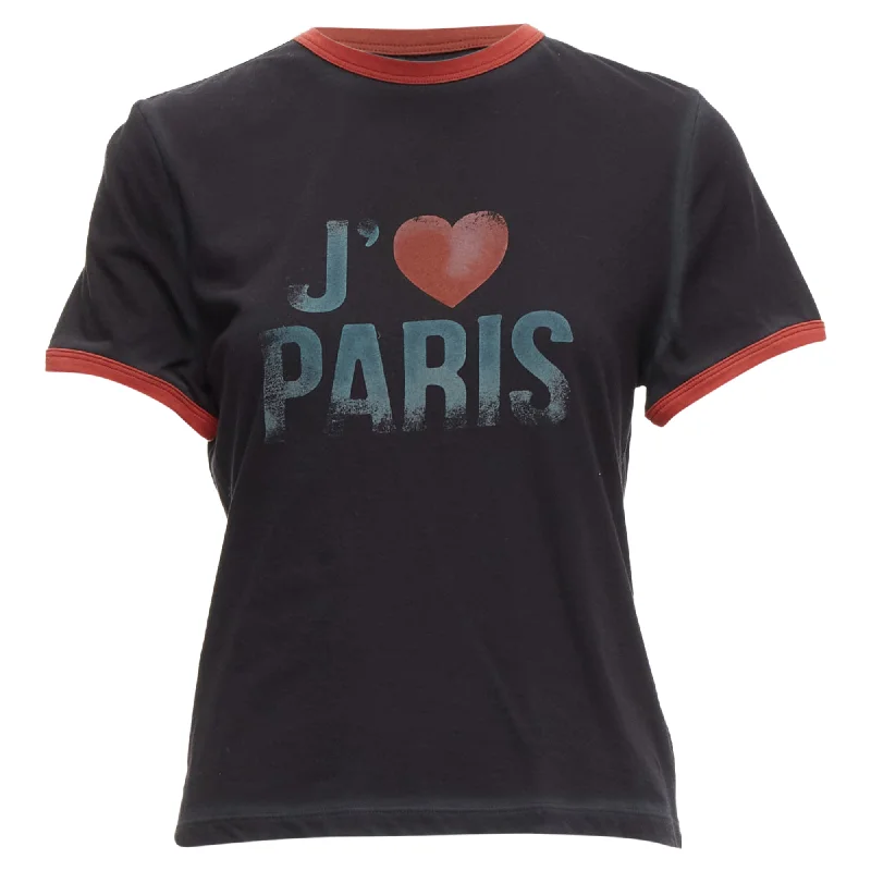 Dior Valentines J'adior Paris Print Ringer Tshirt