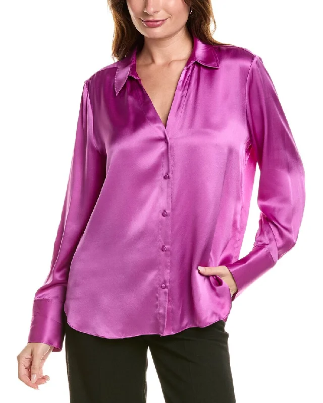 Elie Tahari Button-Down Silk Shirt