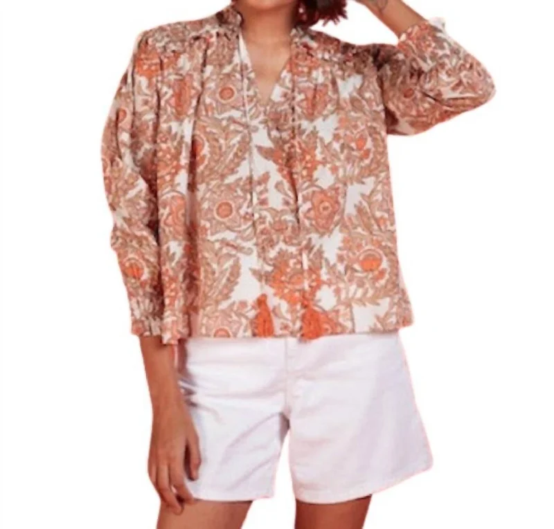 Hollie Shirt In Orange Leticia