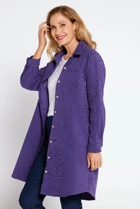 Parvati Corduroy Overshirt - Purple