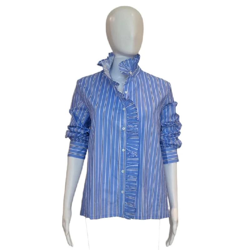 Suzette Striped Ruffle Shirt