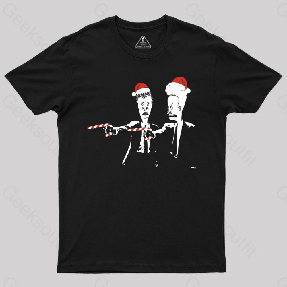 Beavis And Butthead Pulp Fiction Merry Christmas T-Shirt