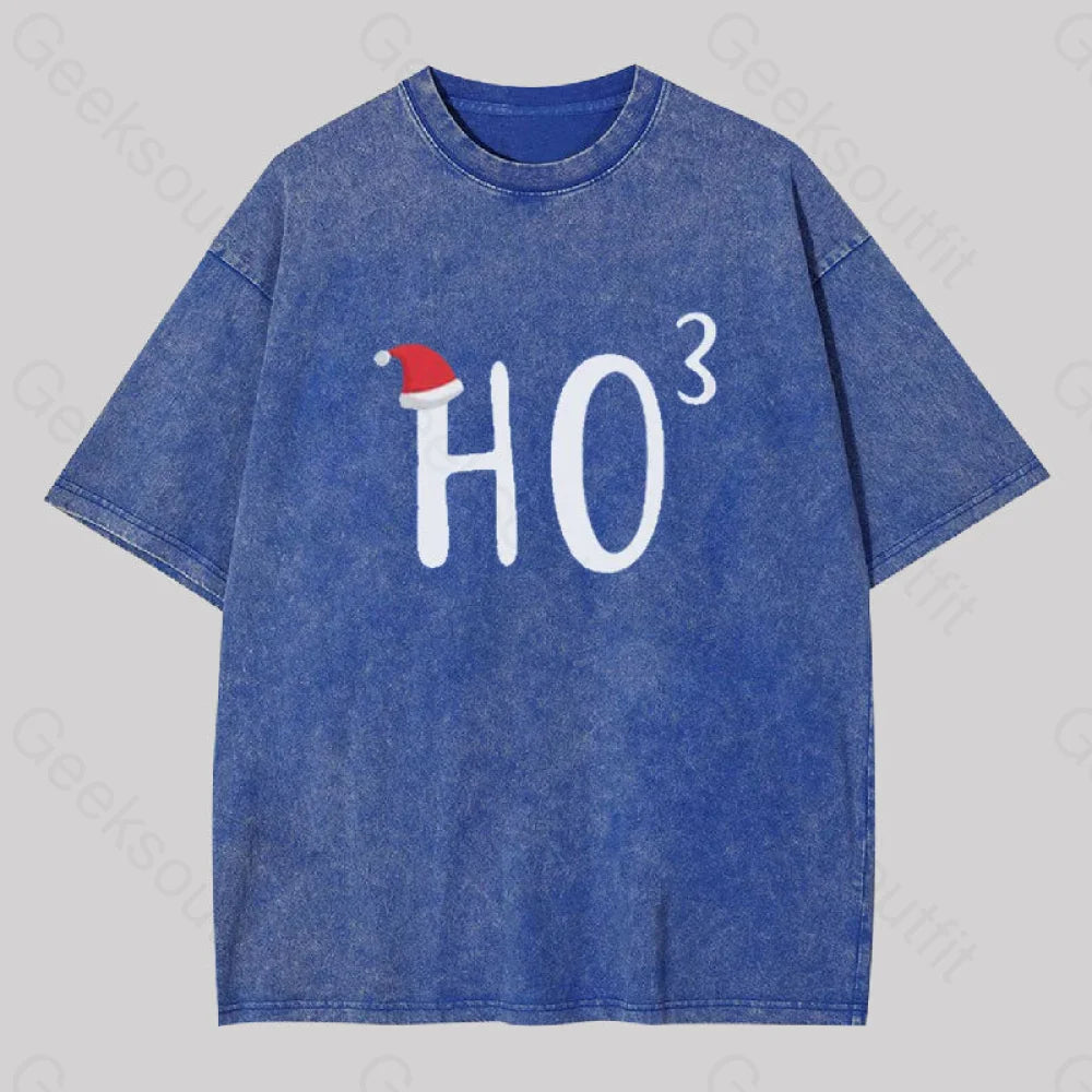 HO to the third power Christmas Washed T-shirt