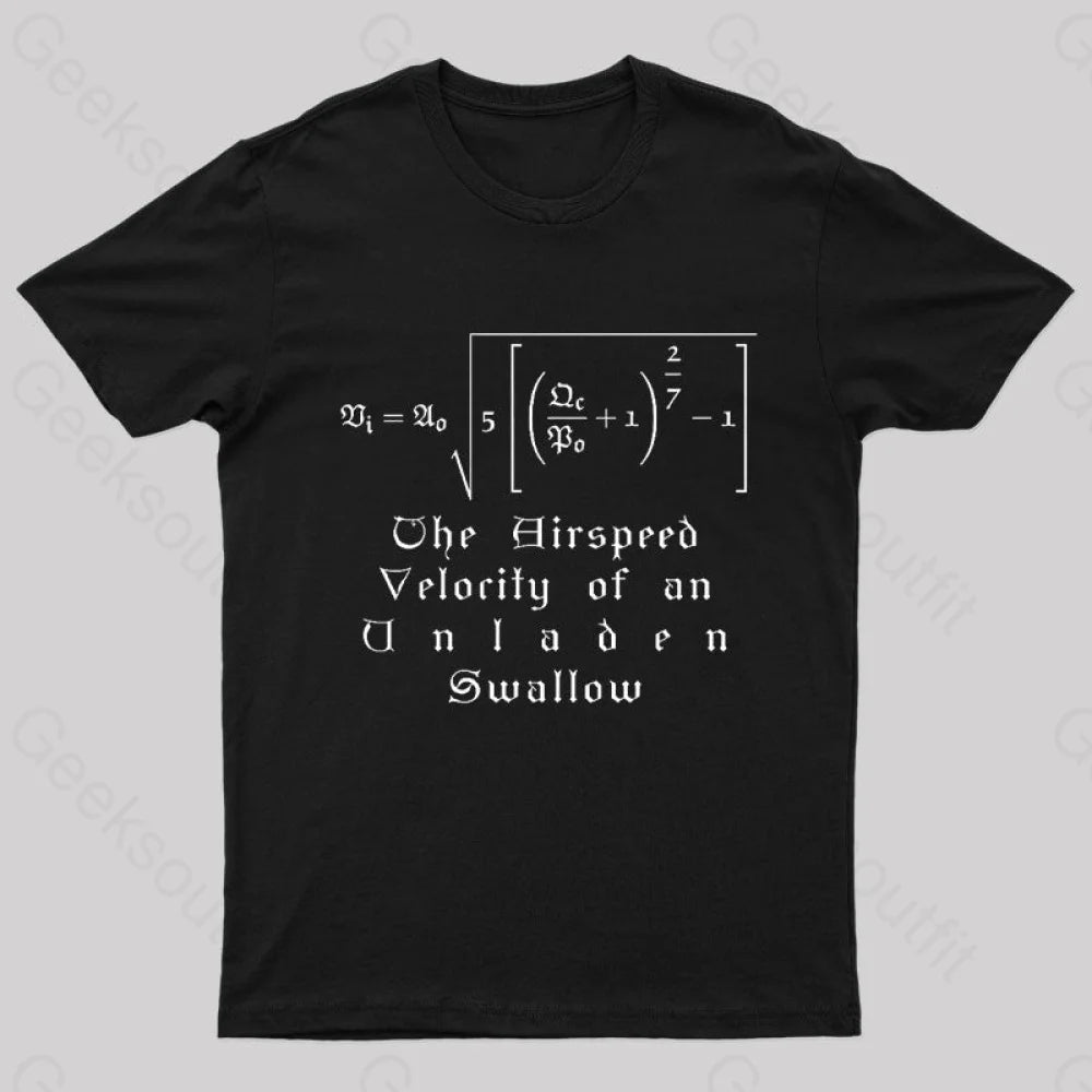 The Airspeed Velocity of an Unladen Swallow Nerd T-Shirt