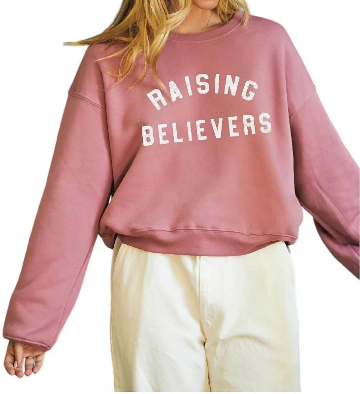 Raising Ballers Graphic Sweatshirt In Mauve