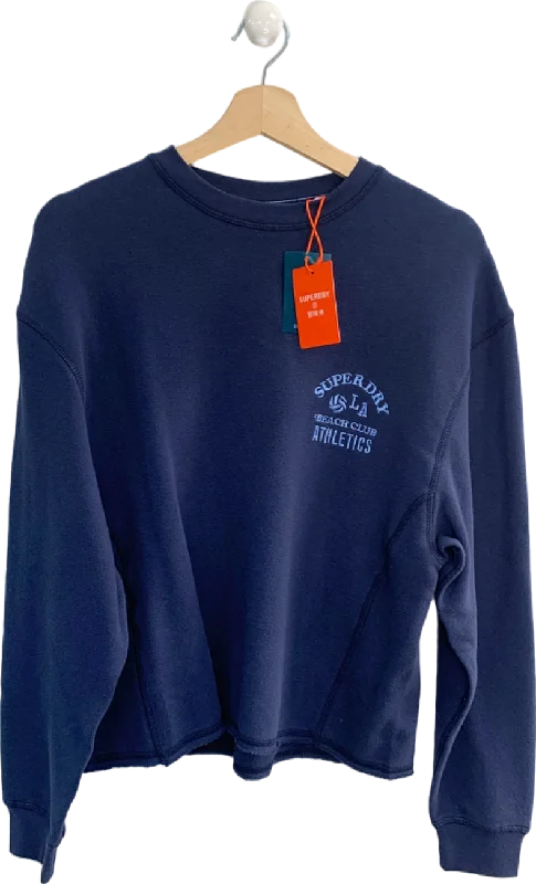 Superdry Navy Beach Club Athletics Sweatshirt UK XS