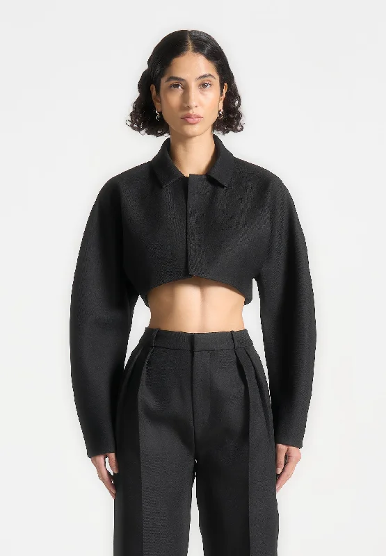 Tailored Super Cropped Jacket - Black