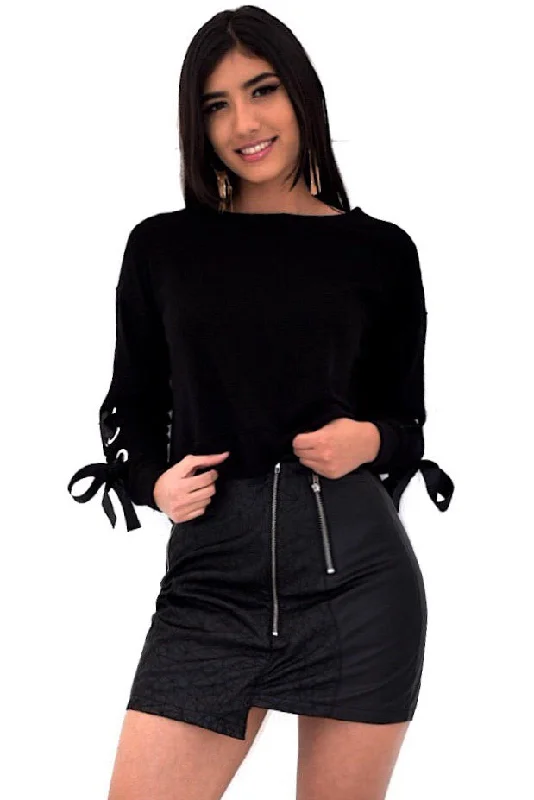 Tami, Sweatshirt with sleeve eyelets