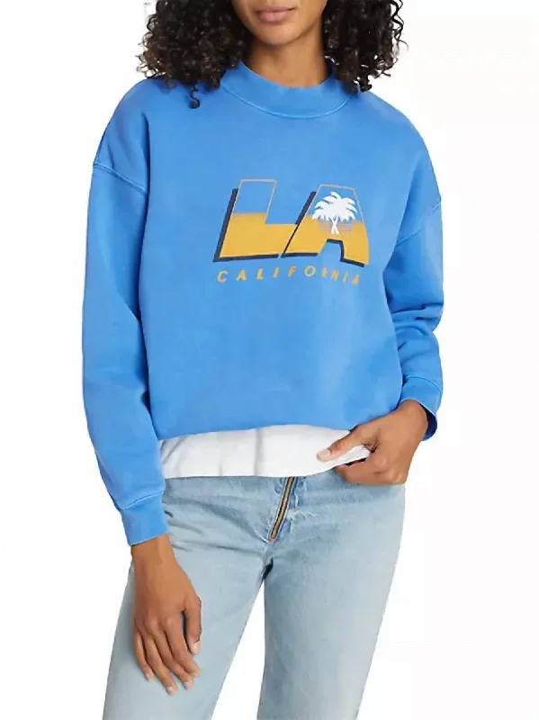 Vintage La Sweatshirt In Washed Bright Blue