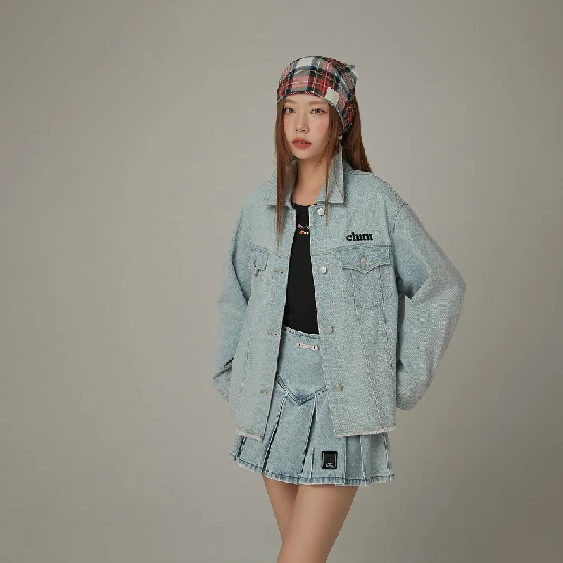 Logo Boxy Denim Jacket