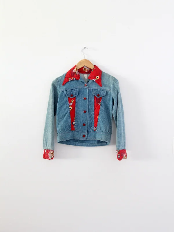 vintage 70s patchwork denim jacket