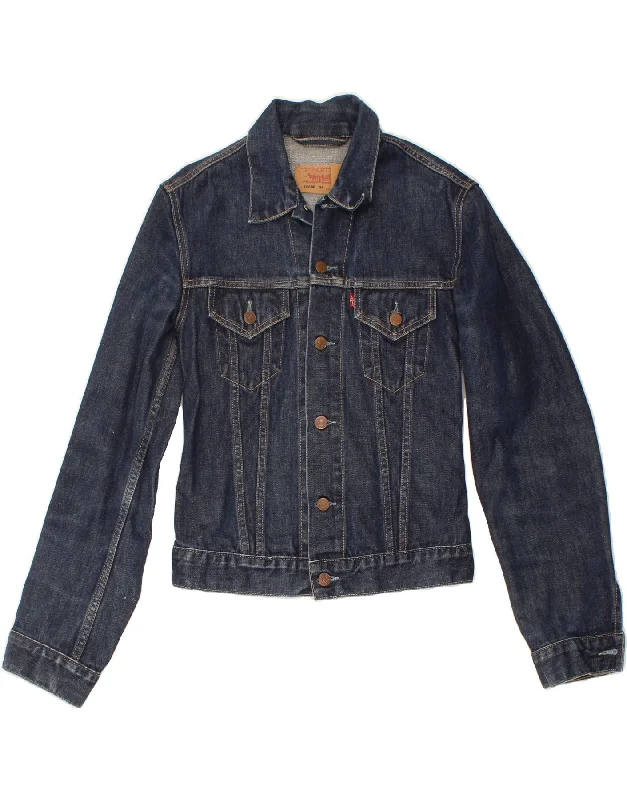 LEVI'S Womens Denim Jacket UK 12 Medium Blue Cotton