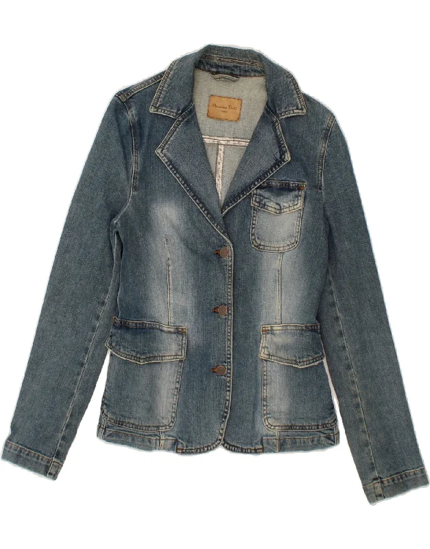 MASSIMO DUTTI Womens Denim Jacket EU 40 Medium Blue Cotton