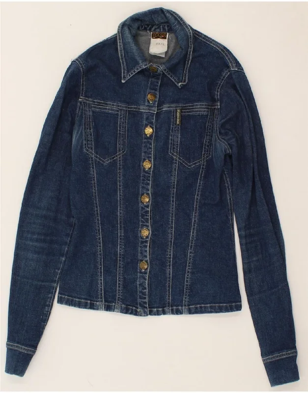 PLEIN SUD Womens Denim Jacket EU 38 Medium Navy Blue