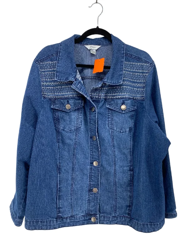 CJ Banks Women Size 3X Denim CD Tops Jacket