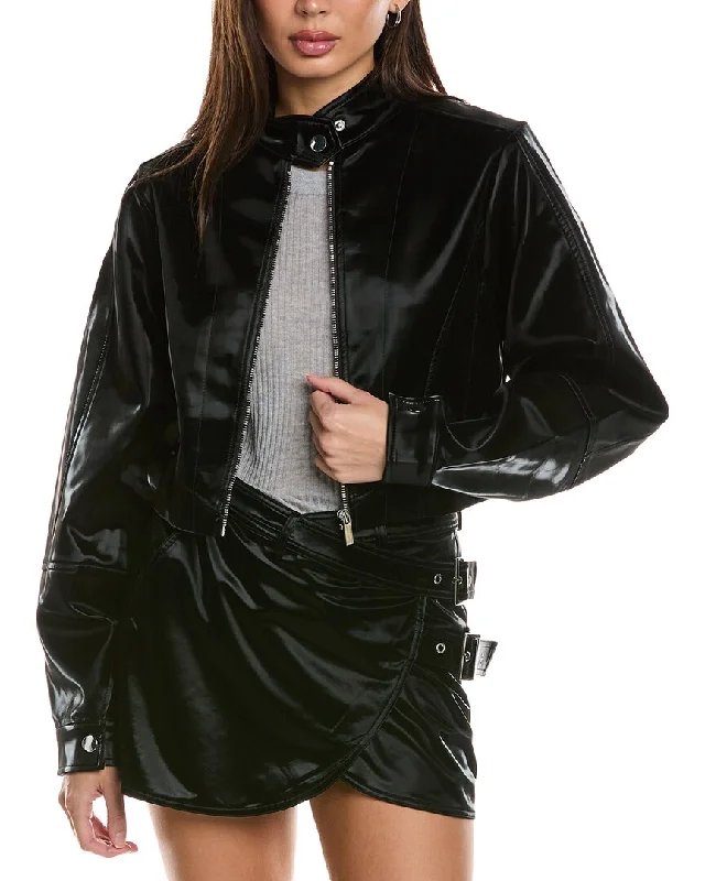 Weworewhat Cropped Moto Jacket