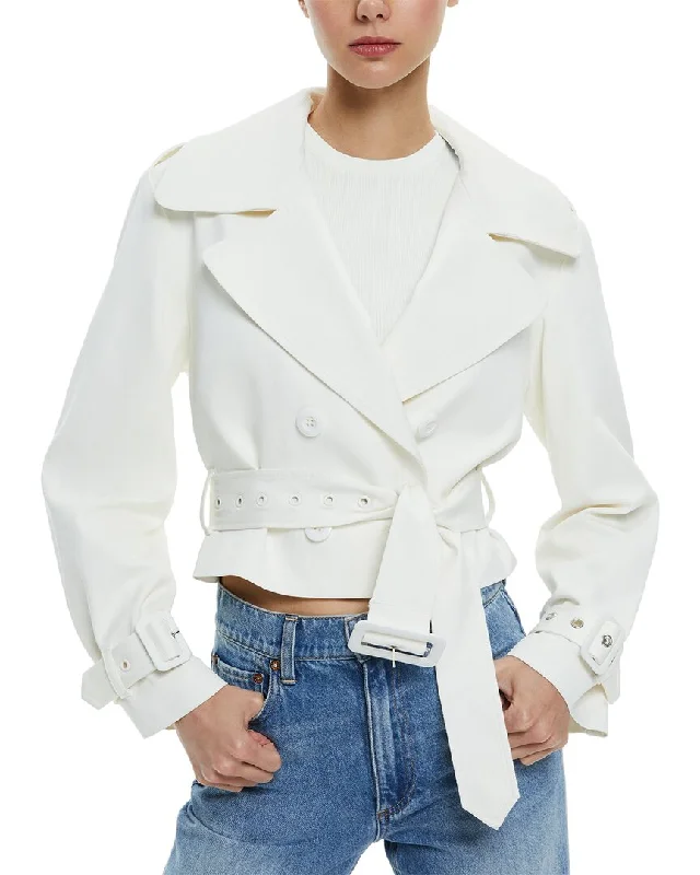 Alice + Olivia Keith Cropped Trench Coat