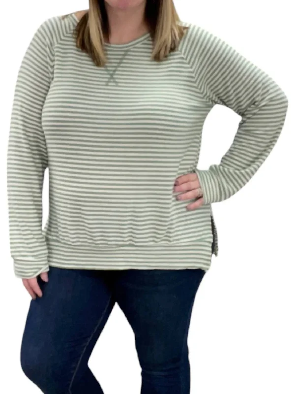 Long Sleeve Tee In Sage