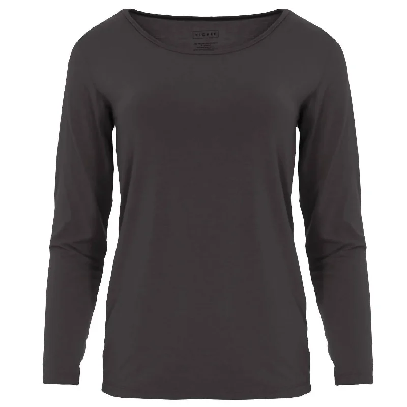 Women's Long Sleeve Loosey Goosey Tee In Midnight