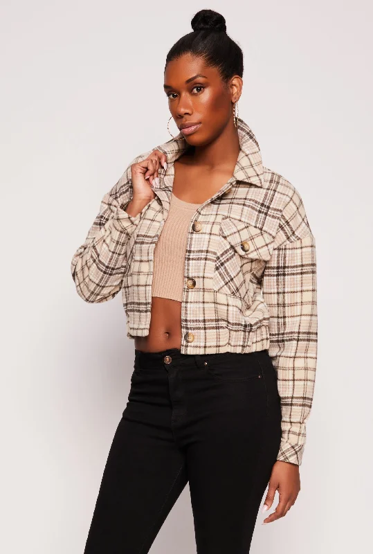 Cropped Plaid Shacket