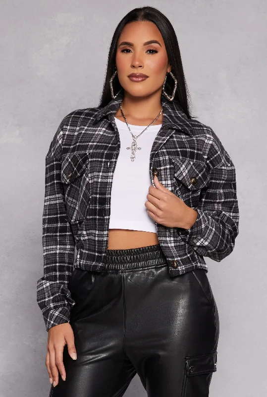 Cropped Plaid Shacket