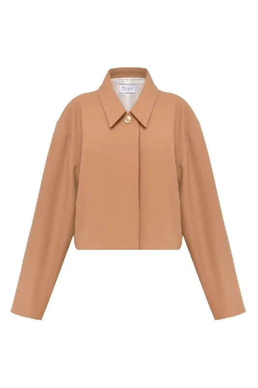 SHONDA CROPPED JACKET WITH COLLAR