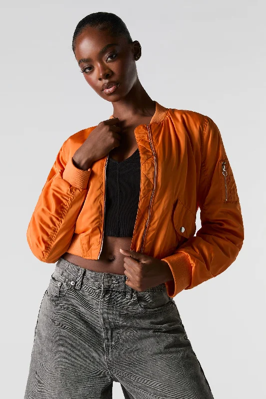 Cropped Bomber Jacket